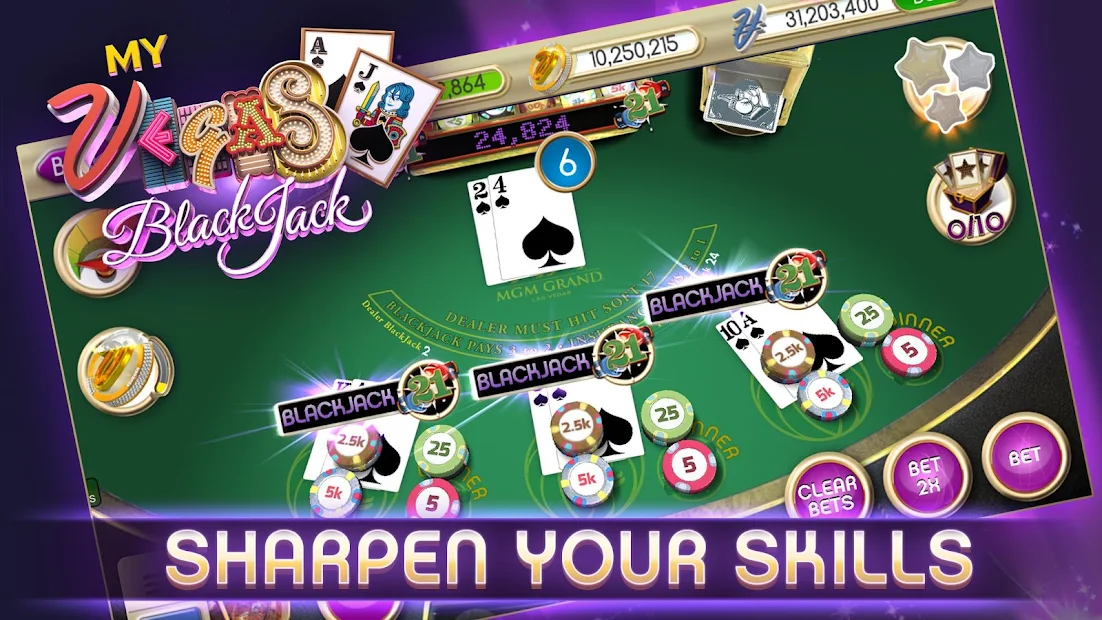 Juega Myvegas Blackjack 21 - Vegas Casino Card Game En Pc Oficial De Gameloop