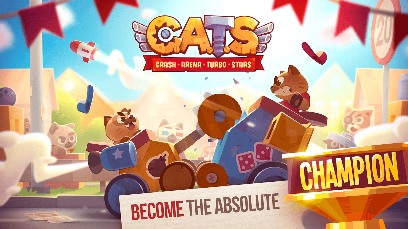 Cats Crash Arena Turbo Starsgameloop محاكي ألعاب الأندرويد على جهاز الكمبيوتر مجان ا محاكي لعبة Pubg Mobile الرسمي