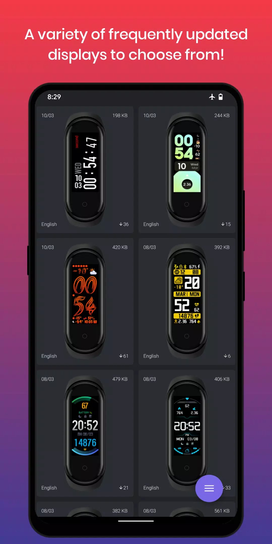 baixar watch face mi band 5